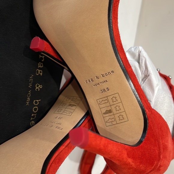 Rag & Bone Tamira sandal red suede - Picture 6 of 8